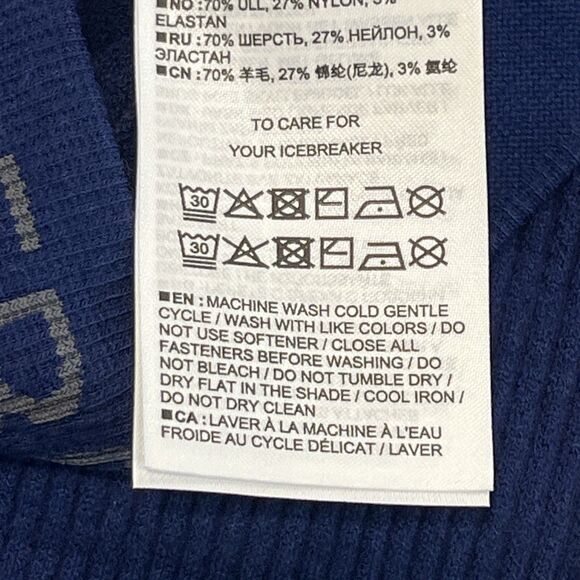 icebreaker NEW Mens L 200 Zone Seamless Leggings Base Layer Blue Merino Blend - Picture 13 of 15